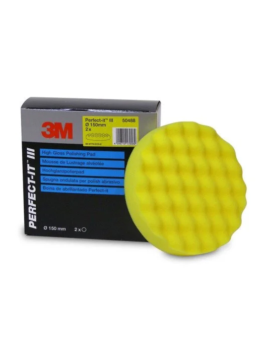 Burete Polish Mediu 3M Perfect-It High Gloss Polishing Pad, Galben, 150mm