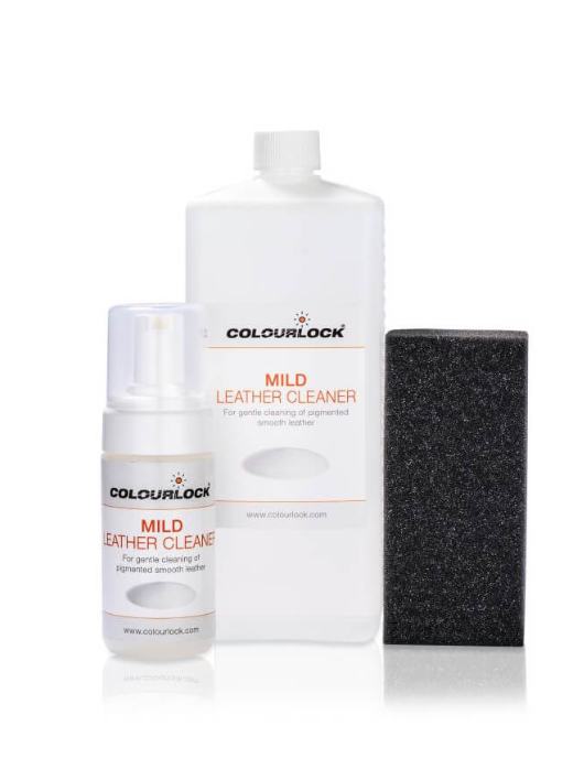 Colourlock Solutie curatare piele Mild Leather Cleaner set 1L cu burete & foamer