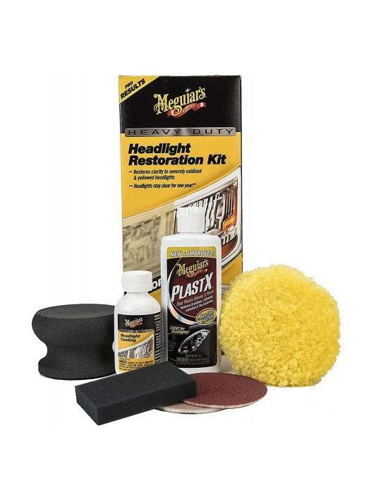Meguiar’s Heavy Duty Headlight Restoration Kit, set polish faruri